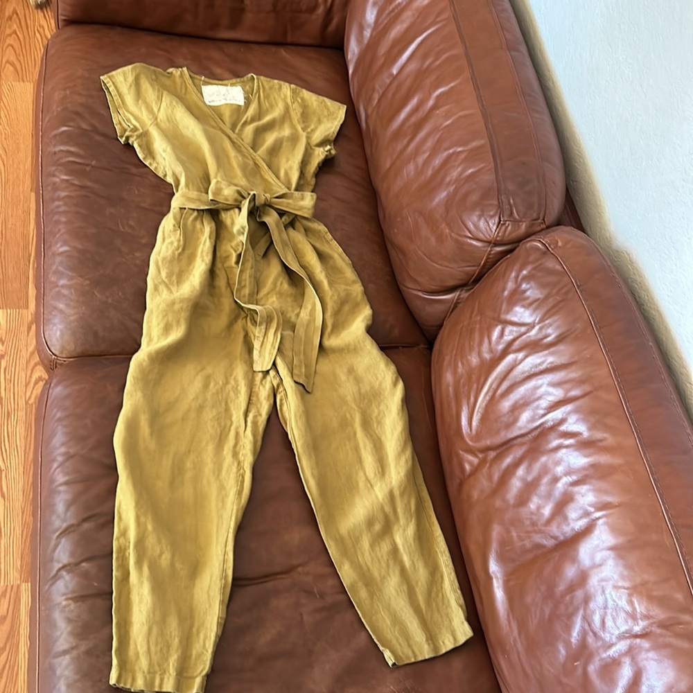 Not perfect linen Margaret wrap jumpsuit S/M